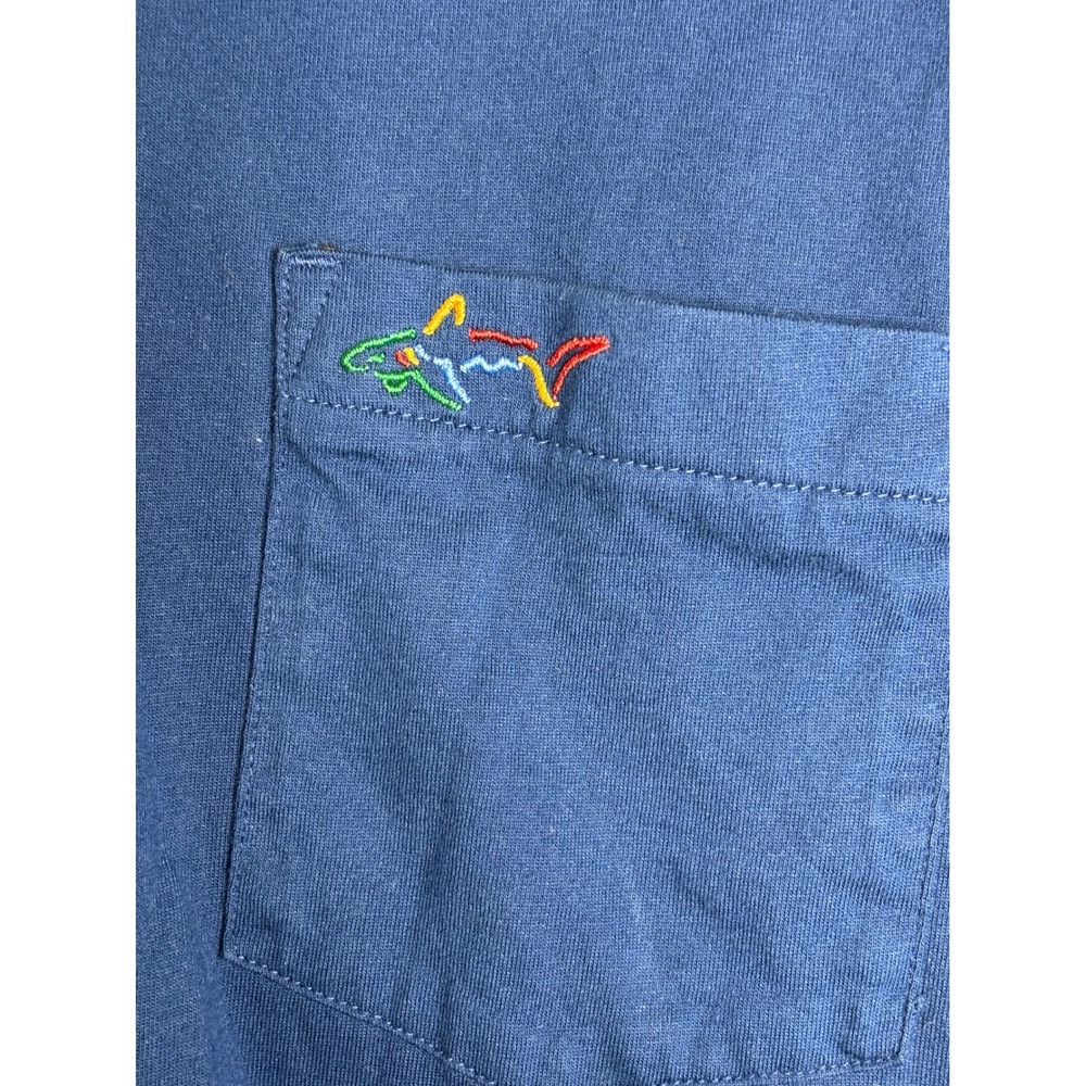 Greg Norman Mens Blue Shark Pocket T Shirt XL GNC Golf Casual Tee - Picture 3 of 5
